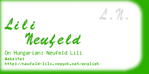 lili neufeld business card